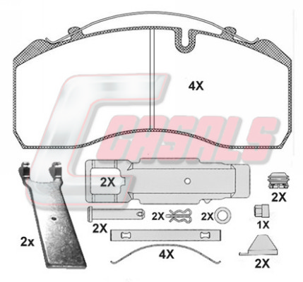 Set placute frana,frana disc BKM1329 CASALS