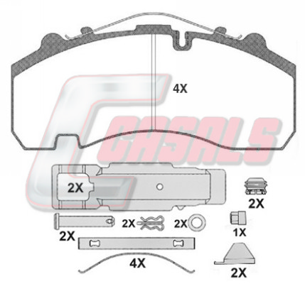 Set placute frana,frana disc BKM133 CASALS