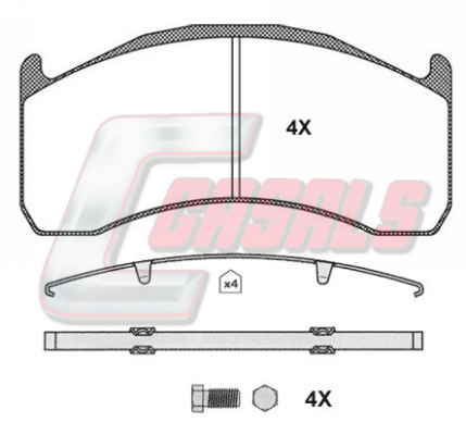 Set placute frana,frana disc BKM1387 CASALS