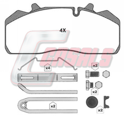 Set placute frana,frana disc BKM1389 CASALS