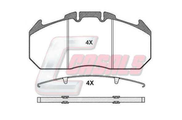 Set placute frana,frana disc BKM1404 CASALS