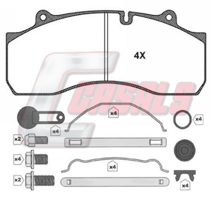 Set placute frana,frana disc BKM143 CASALS