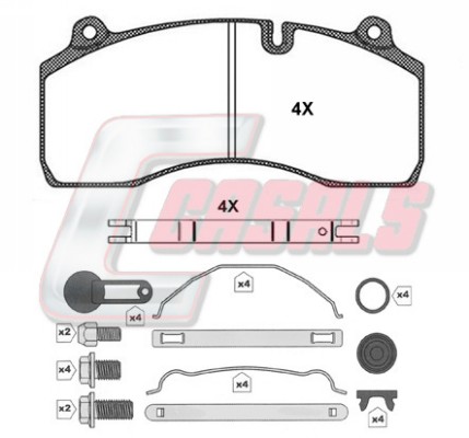 Set placute frana,frana disc BKM181 CASALS