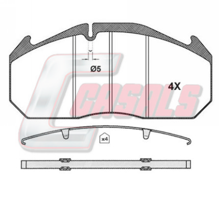 Set placute frana,frana disc BKM760 CASALS