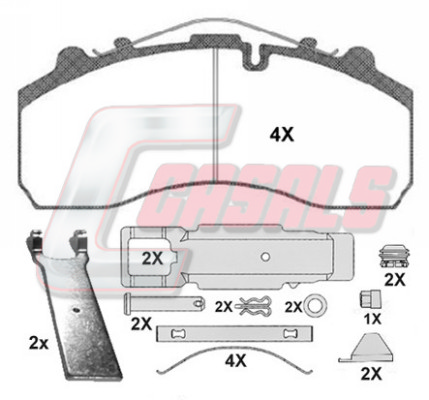 Set placute frana,frana disc BKM988 CASALS