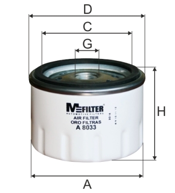 Filtru aer, turbocompresor A 8033 MFILTER