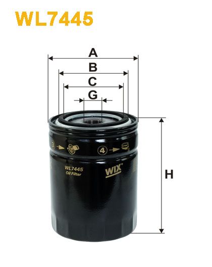 Filtru ulei WIXWL7445 PEMEBLA