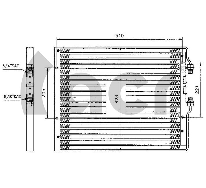 Condensator, climatizare 300136 ACR