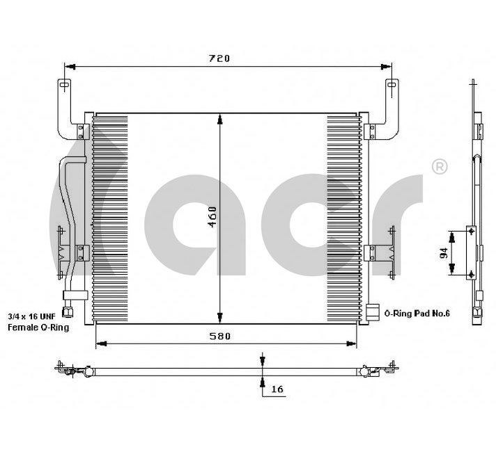 Condensator, climatizare 300580 ACR