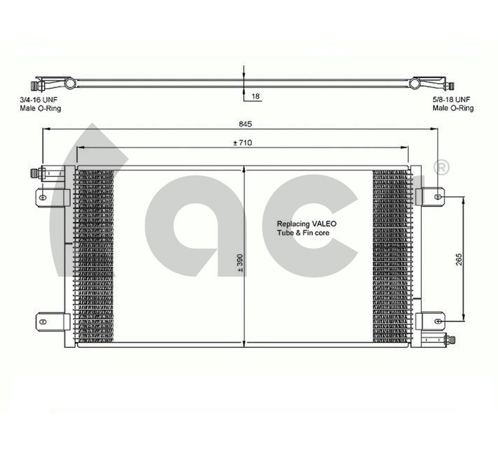 Condensator, climatizare 300623 ACR