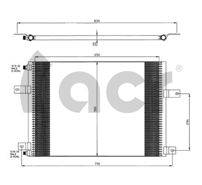 Condensator, climatizare 300630 ACR