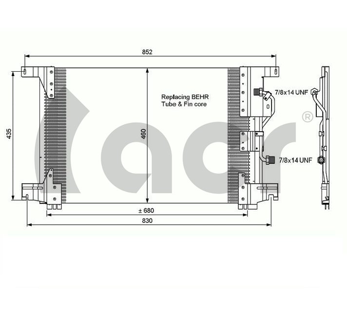 Condensator, climatizare 300657 ACR