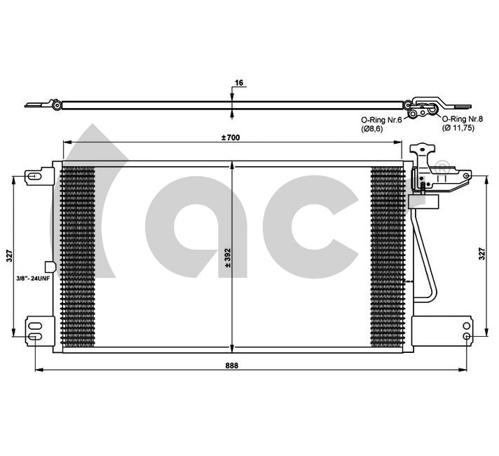 Condensator, climatizare 300670 ACR
