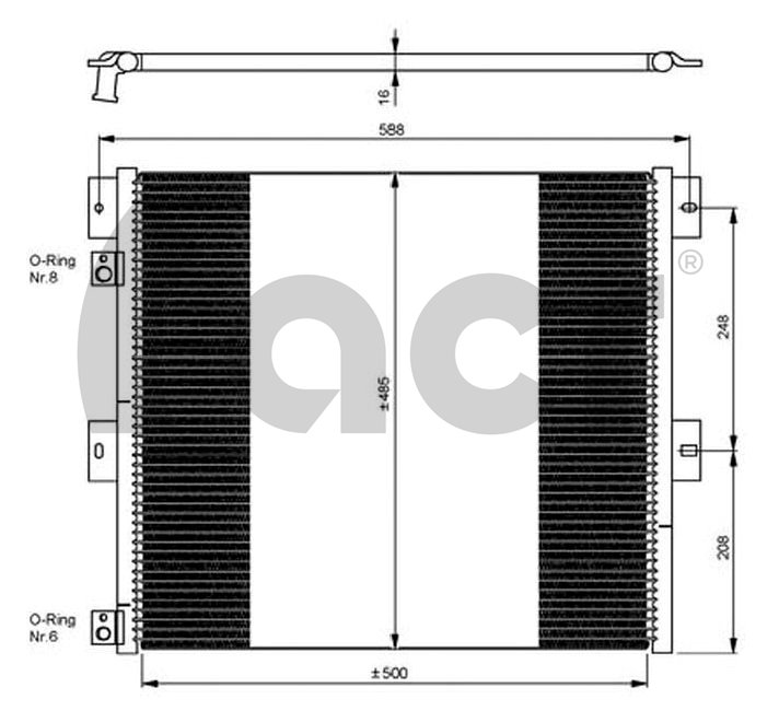 Condensator, climatizare 300674 ACR