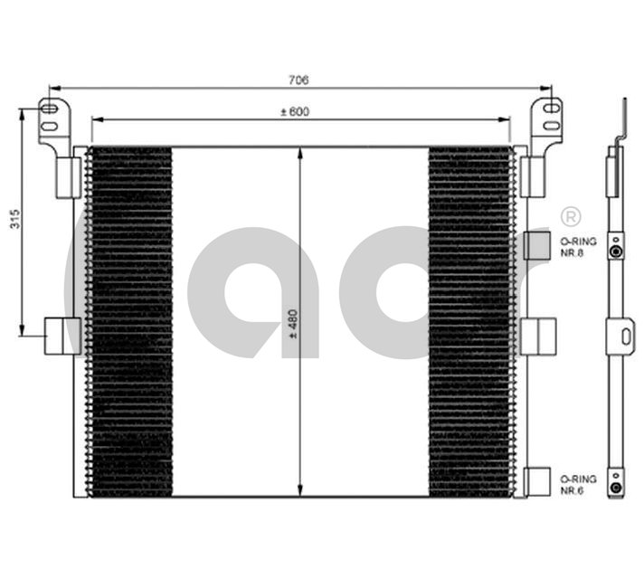 Condensator, climatizare 300676 ACR