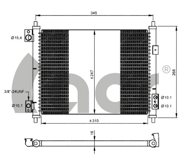 Condensator, climatizare 300835 ACR