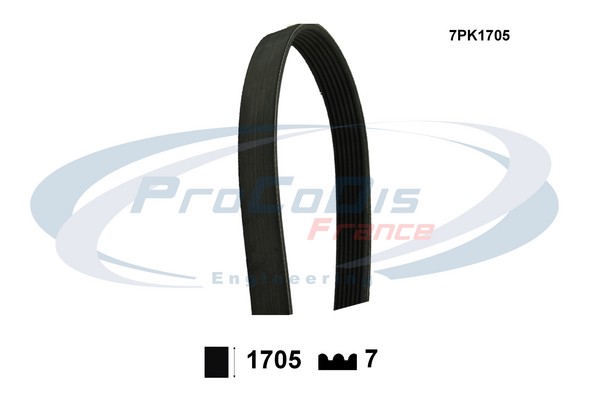 Curea transmisie cu caneluri 7PK1705 PROCODIS FRANCE