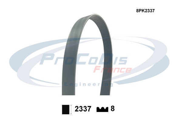 Curea transmisie cu caneluri 8PK2337 PROCODIS FRANCE