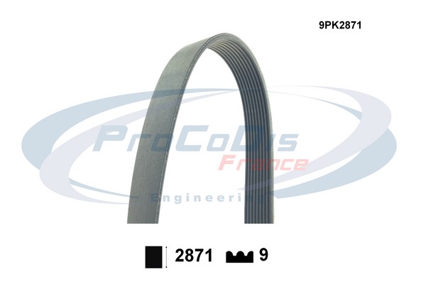 Curea transmisie cu caneluri 9PK2871 PROCODIS FRANCE