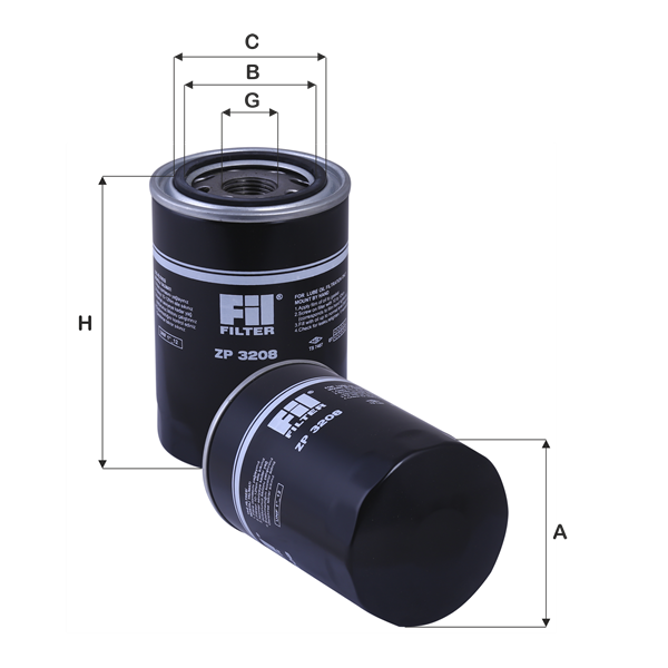 Filtru ulei ZP 3208 FIL FILTER