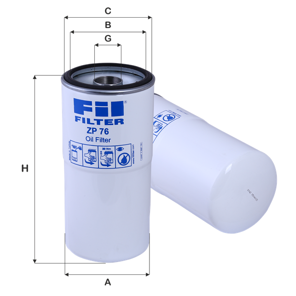 Filtru ulei ZP 76 FIL FILTER