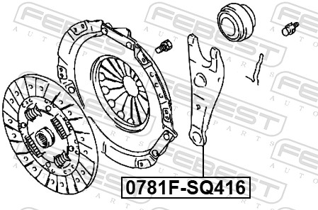 Furca decuplare, ambreiaj 0781F-SQ416 FEBEST