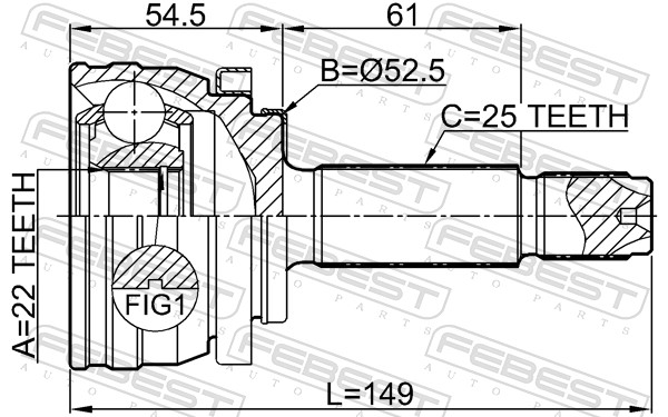 Set articulatie, planetara 1210-H517 FEBEST