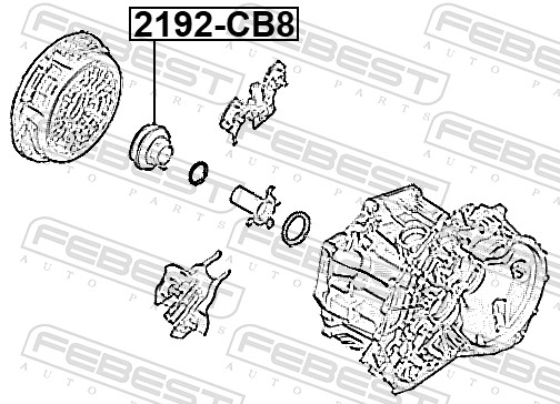 Lagar,levier ambreiaj 2192-CB8 FEBEST