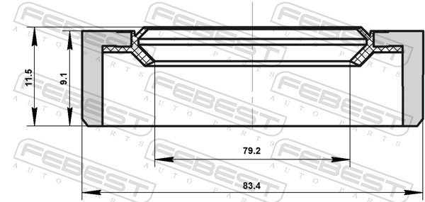 Inel de etansare,butuc roata 95CDY-81830912X FEBEST
