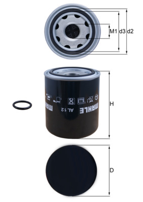 Element filtrant uscator aer, compresor AL 12 METAL LEVE