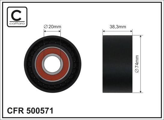 Rola intinzator,curea transmisie 500571 CAFFARO