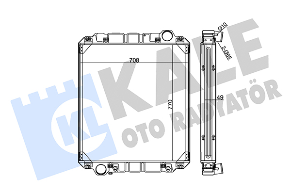 Radiator, racire motor 114600 KALE OTO RADYATÖR