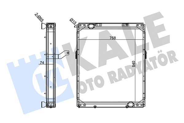 Radiator, racire motor 115200 KALE OTO RADYATÖR