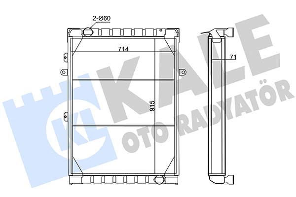 Radiator, racire motor 115398 KALE OTO RADYATÖR