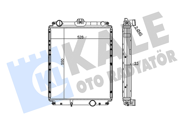 Radiator, racire motor 122200 KALE OTO RADYATÖR