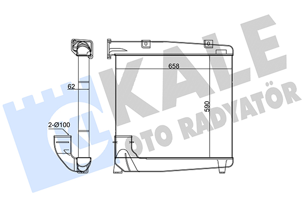 Intercooler, compresor 123600 KALE OTO RADYATÖR