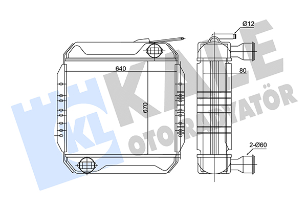 Radiator, racire motor 131100 KALE OTO RADYATÖR