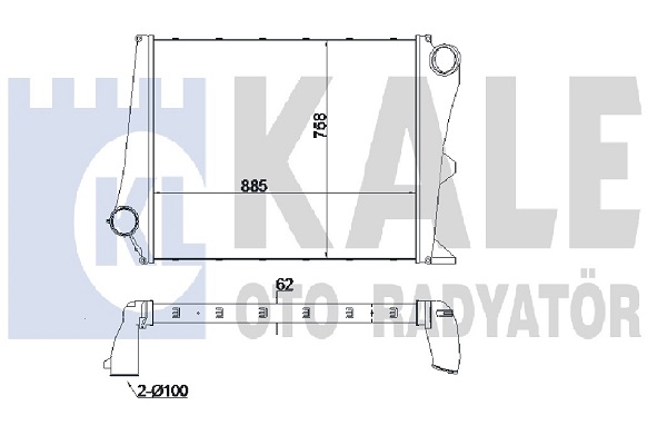 Intercooler, compresor 135400 KALE OTO RADYATÖR