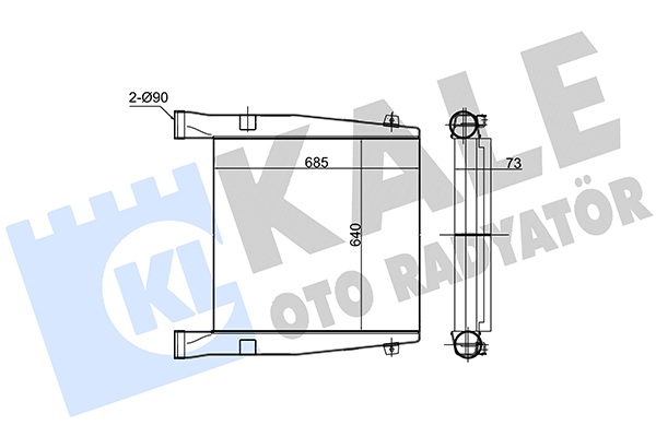 Intercooler, compresor 152700 KALE OTO RADYATÖR