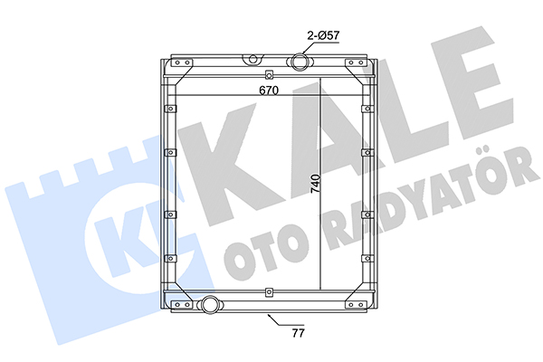 Radiator, racire motor 165500 KALE OTO RADYATÖR