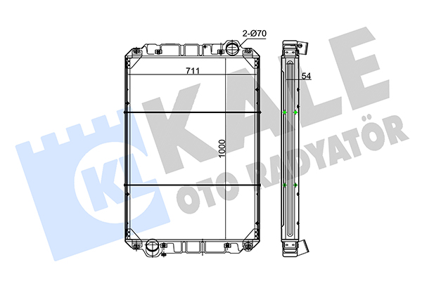 Radiator, racire motor 182700 KALE OTO RADYATÖR
