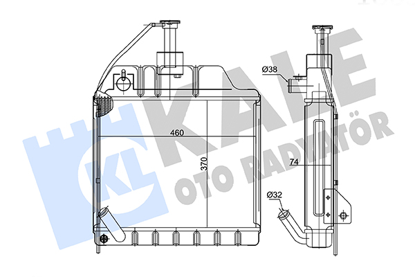 Radiator, racire motor 186500 KALE OTO RADYATÖR