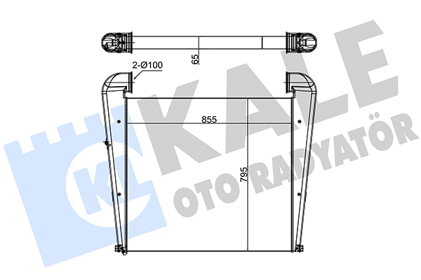 Intercooler, compresor 251400 KALE OTO RADYATÖR