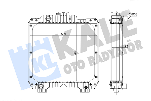 Radiator, racire motor 265100 KALE OTO RADYATÖR