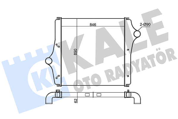 Intercooler, compresor 266800 KALE OTO RADYATÖR