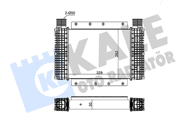 Intercooler, compresor 268000 KALE OTO RADYATÖR