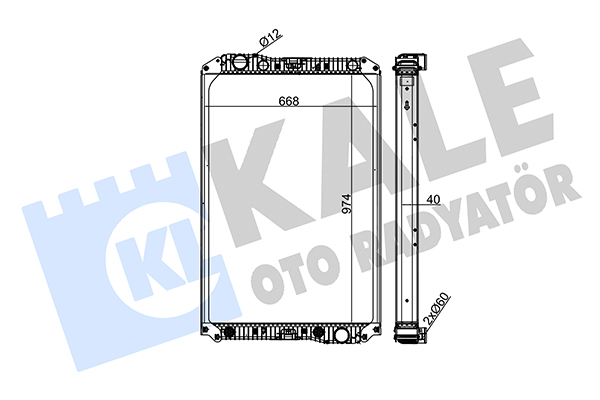 Radiator, racire motor 279900 KALE OTO RADYATÖR