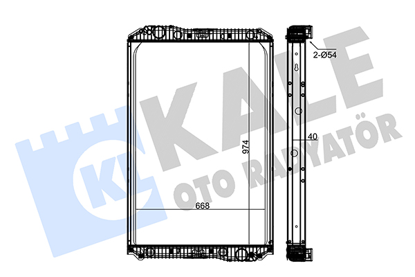 Radiator, racire motor 280000 KALE OTO RADYATÖR