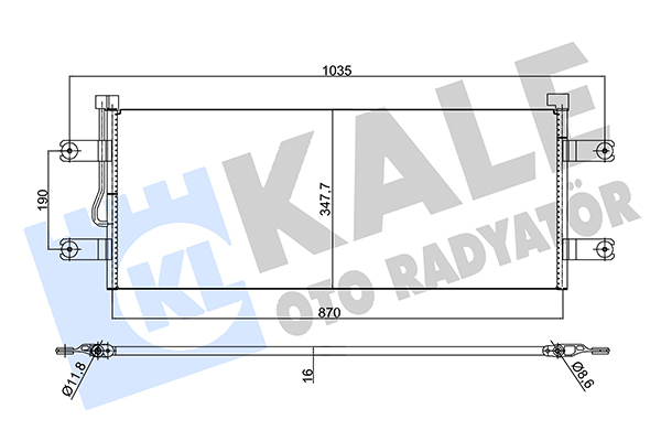 Condensator, climatizare 345530 KALE OTO RADYATÖR