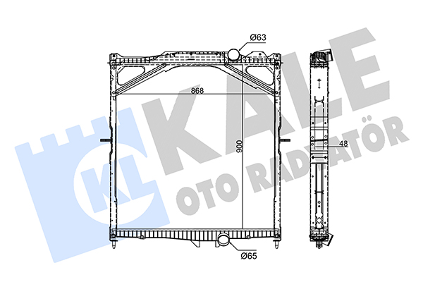 Radiator, racire motor 349285 KALE OTO RADYATÖR